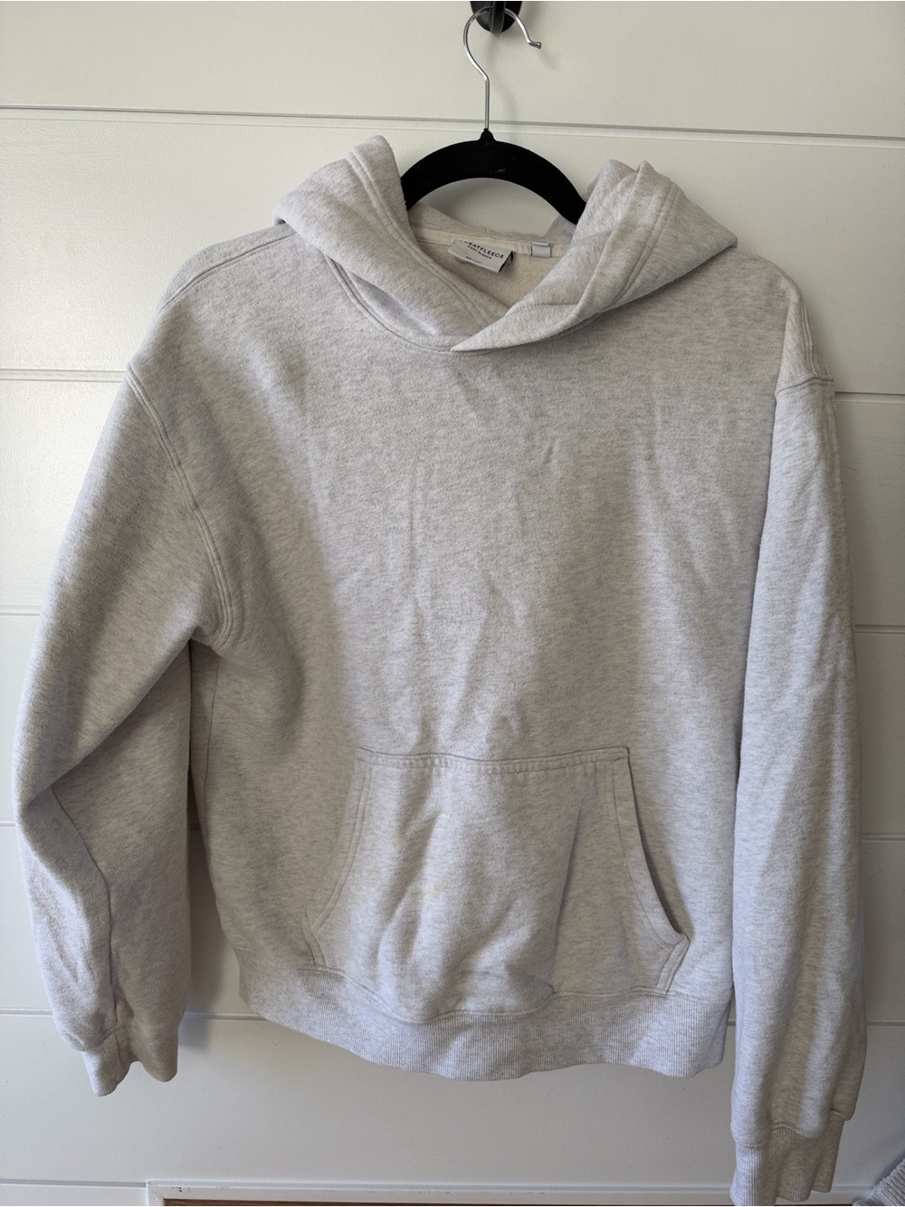 Aritzia sweat fleece Light Gray women’s Pullover Hoodie - Classic Crew Hoodie